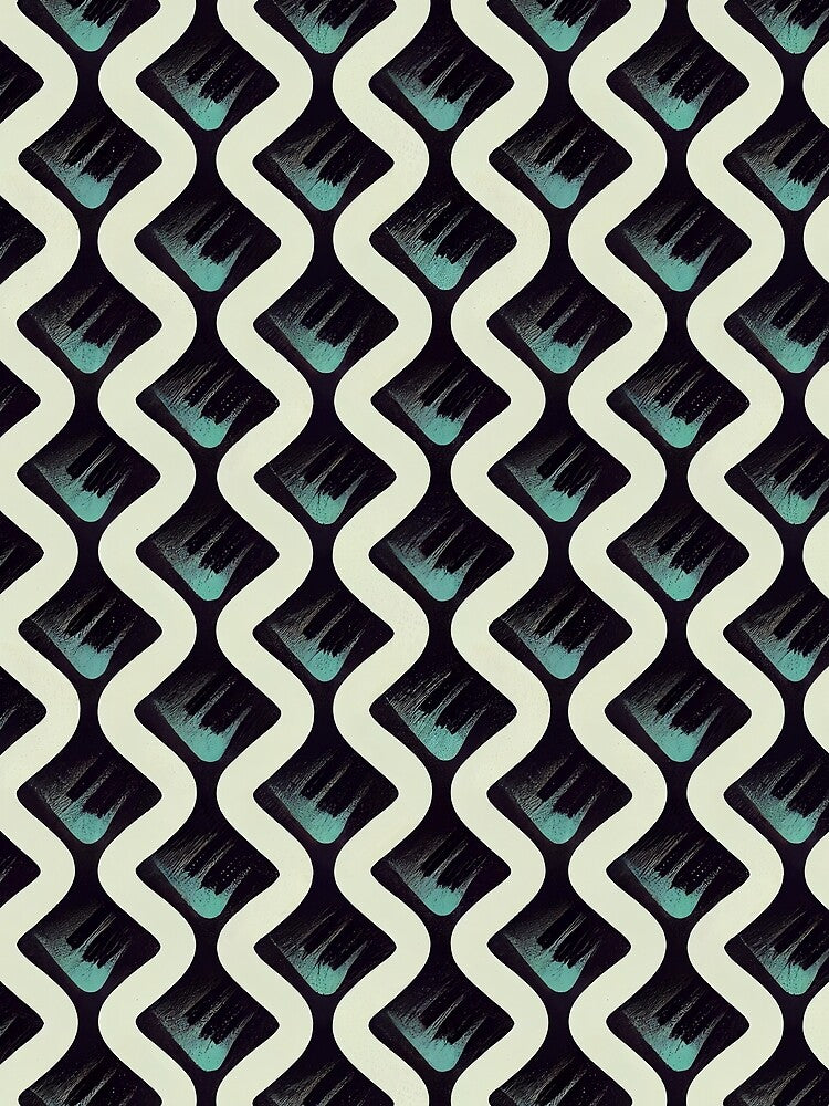 Blue and black abstract pattern by Aitelier