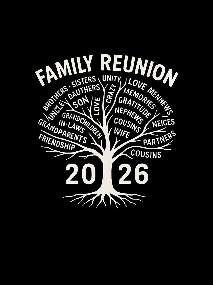 Family Reunion 2026 Tree Word Art Matching Family reunion Making Memories by Oualid Art