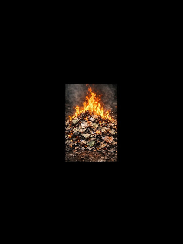 Burning money by Bondweaver