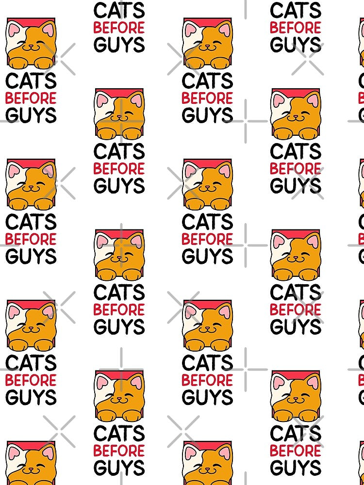 Cats before Guys funny Tshirt for girls by Happy-PrintZ