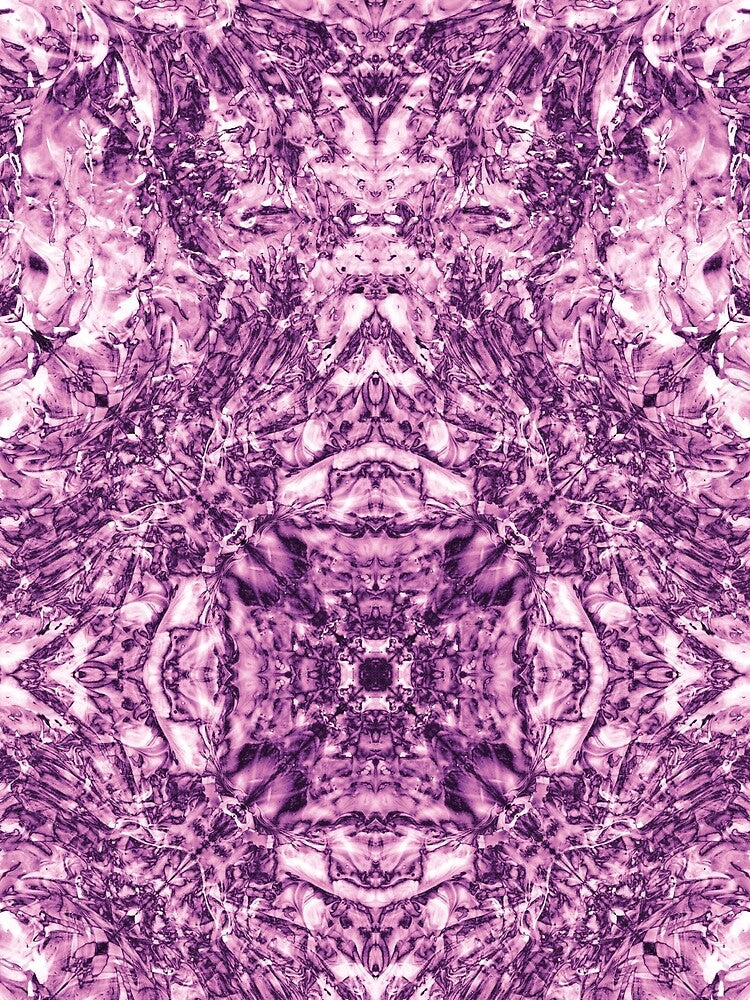 Symmetrical design in pink by Psilographics