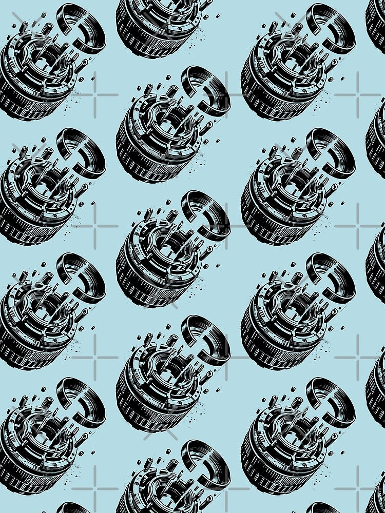 Vintage Lens Anatomy Blueprint Style by BRU Design