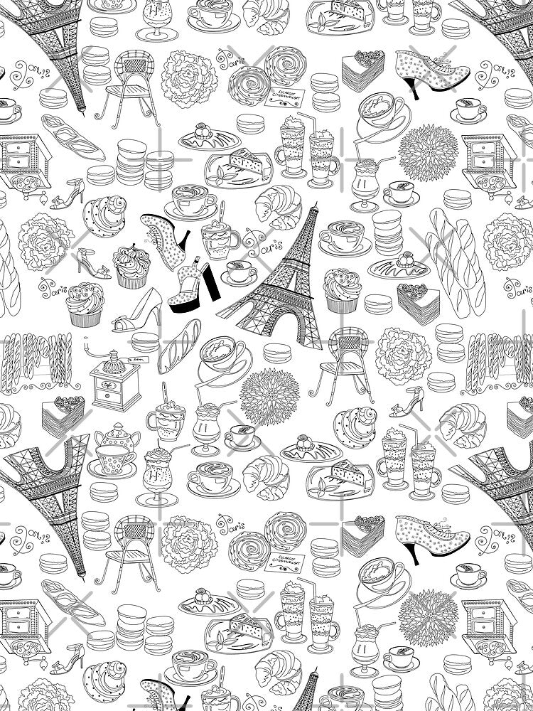 croissants paris france french fashion doodle by Gossip Rag