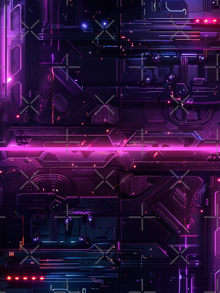 Cyberpunk Future Neon Texture Pattern by GrinGalore
