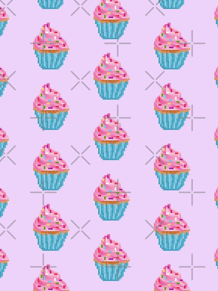 Retro Pixel Sprinkles Frosted Cupcakes by 8BitTrip