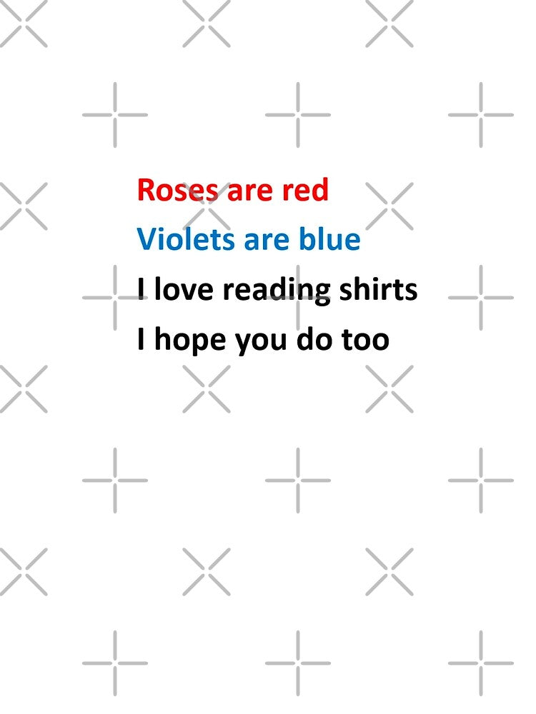 "Roses are red, Violets are blue" rhyming funny witty design from CoolCleverCute by CoolCleverCute