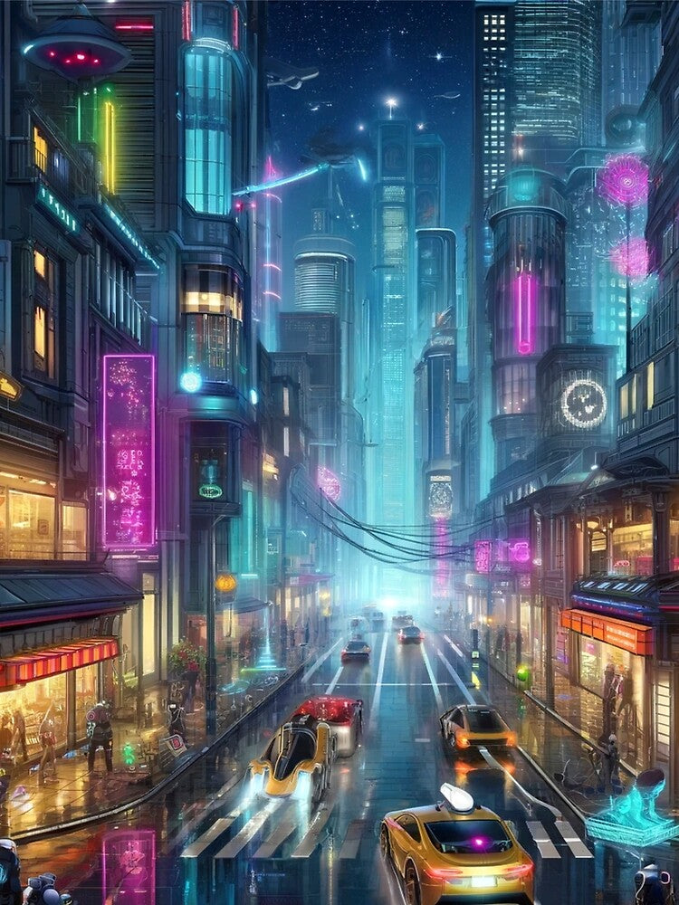 Cyberpunk City at Night by Eric Nagel