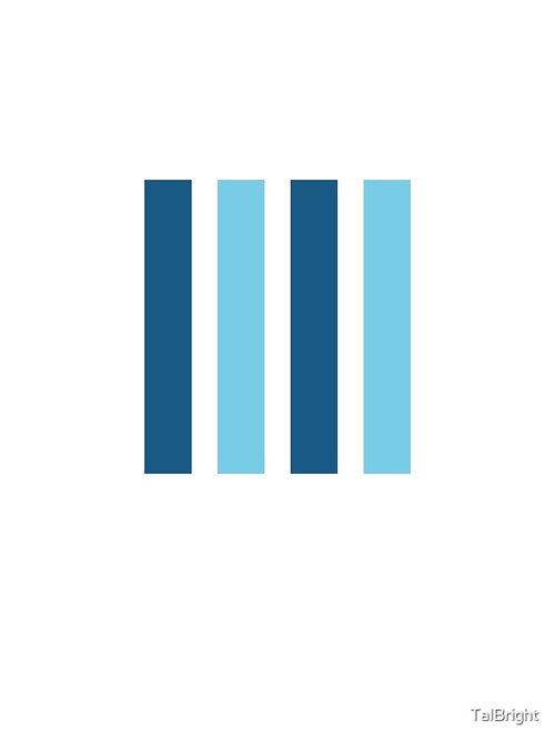 Abstract minimal blue lines by TalBright