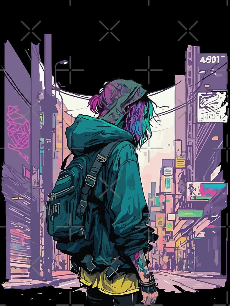 Japanese Street Cyberpunk Tokyo Streetwear2 by vectrus