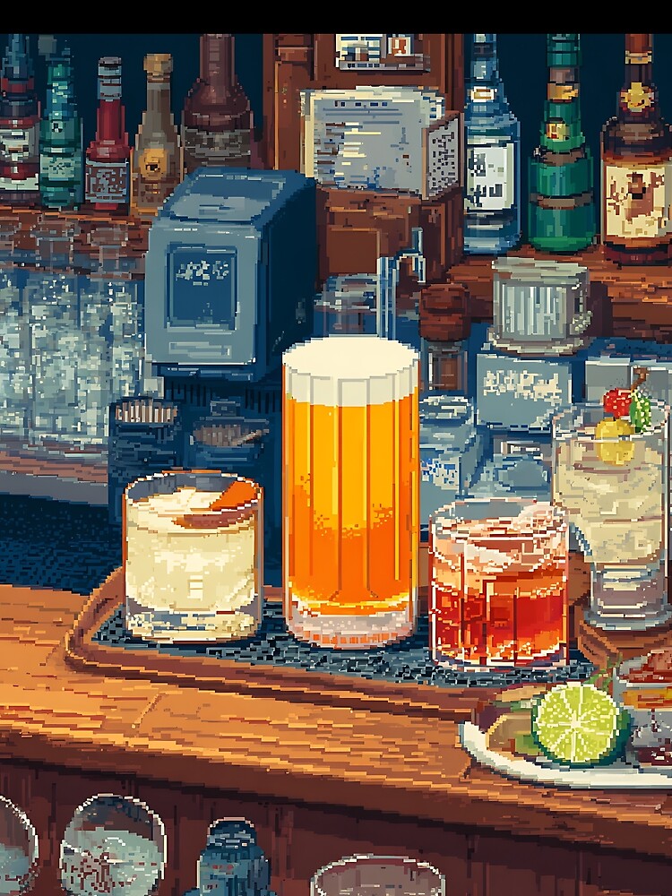 Minimal Pixel Art Drink by bapupa