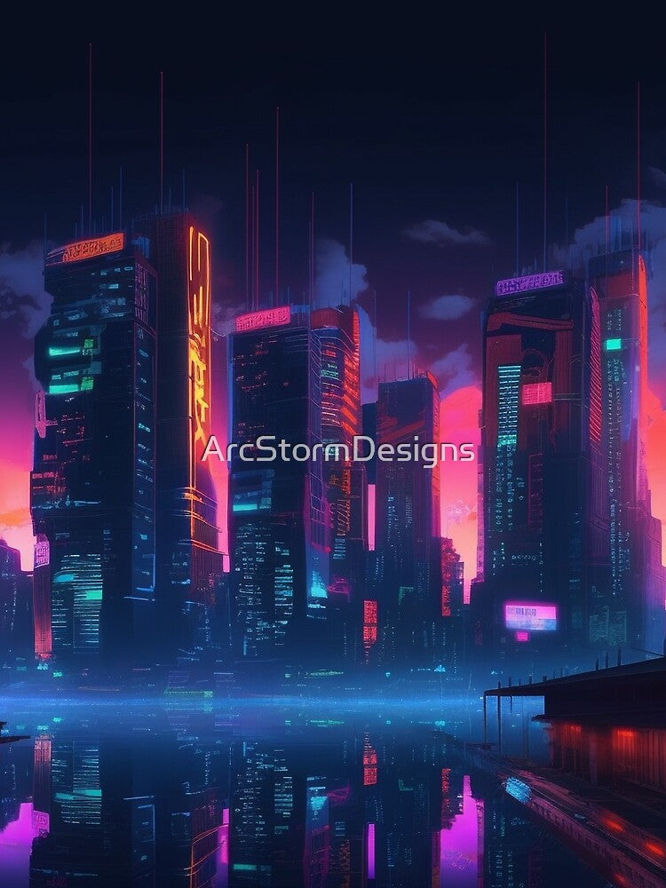 Neon Metropolis: A Cyberpunk Home by ArcStormDesigns