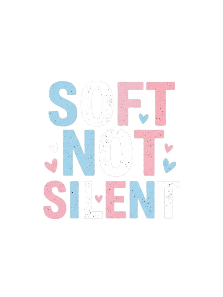 Soft Not Silent Pastel Cotton Tote Bag by veloraastudio