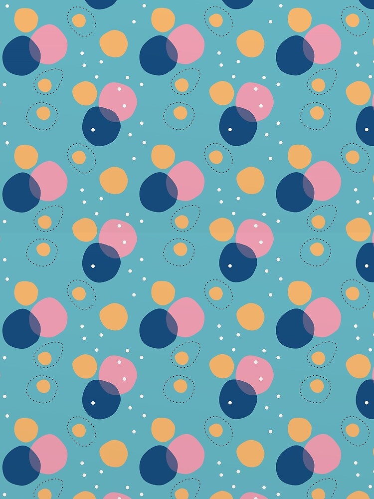 Cute circle geometric pastel colors pattern by della95