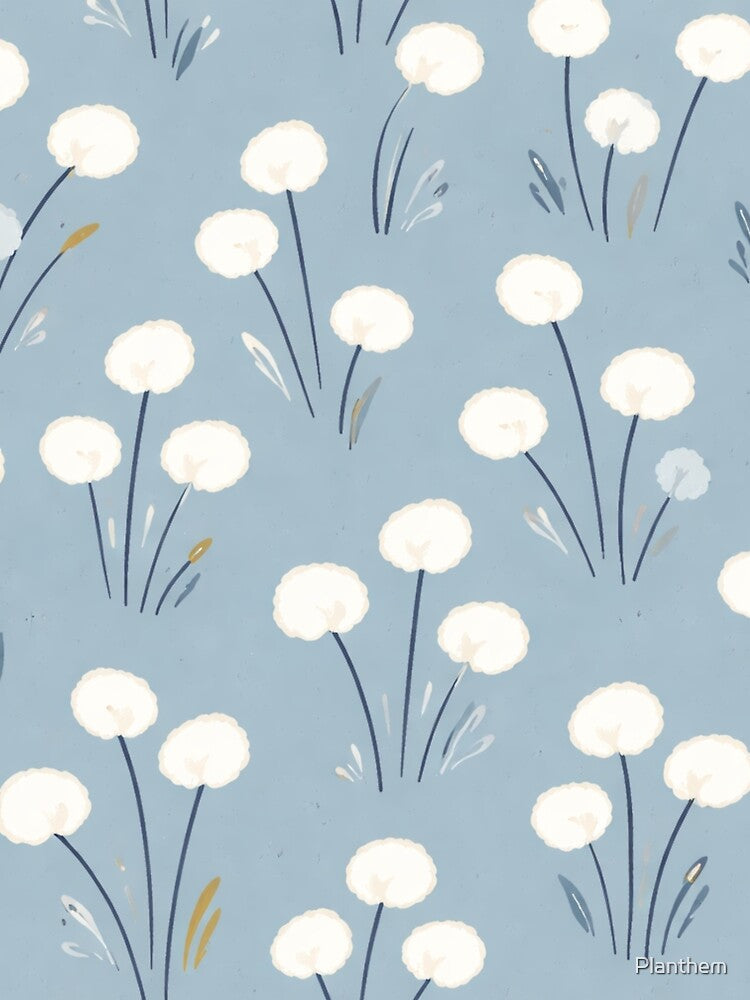 Lapland Cotton Grass – Vintage Nordic Marsh Pattern by Planthem