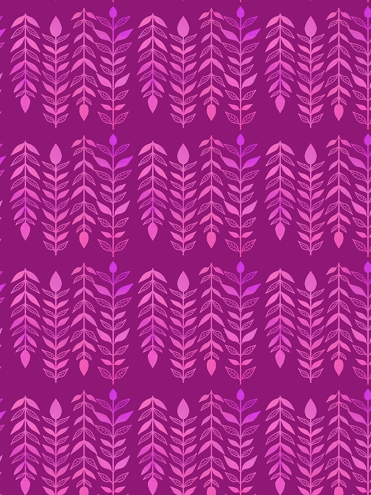 Purple and Pink Botanical Print by JaygiesDesign