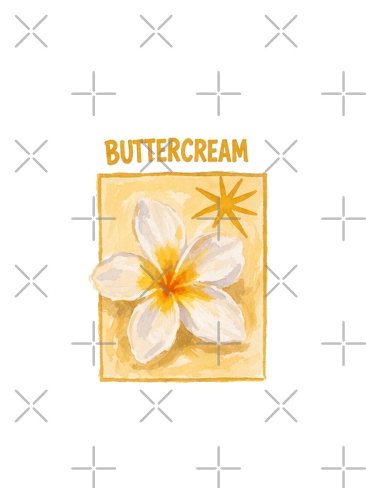 Buttercream Floral Design | Soft Aesthetic Flowers | Pastel Typography Art by Mialunaa