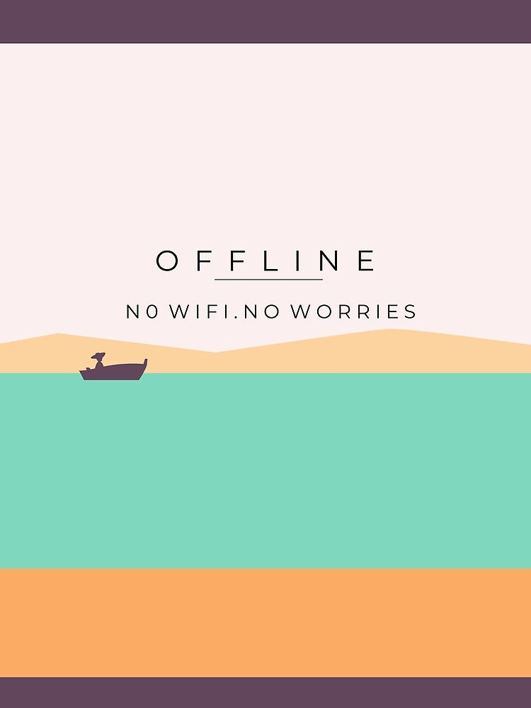 Offline Aesthetic Minimal Landscape | Digital Detox Calm Design by NA-art725
