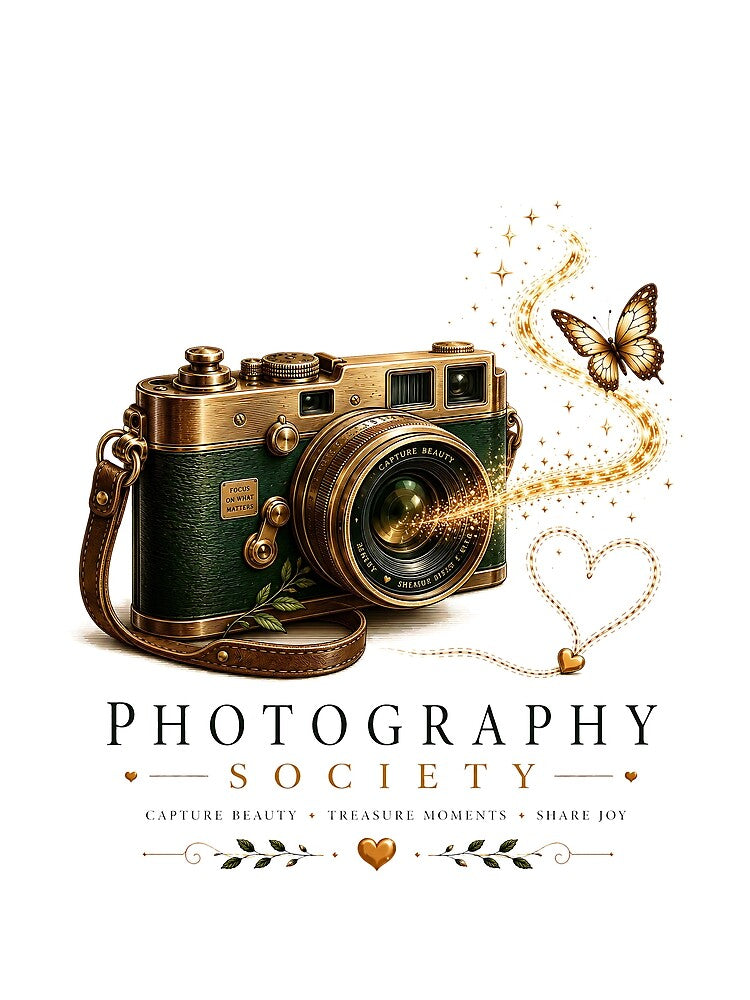 Photography Society Vintage Camera | Photographer Gift | Camera Lover Design | Photography Club Art | Retro Camera Illustration by Digital Culture Studio
