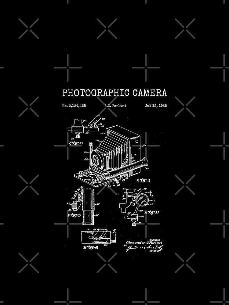 Vintage Blueprint - Photographic Camera by Rhu Creations