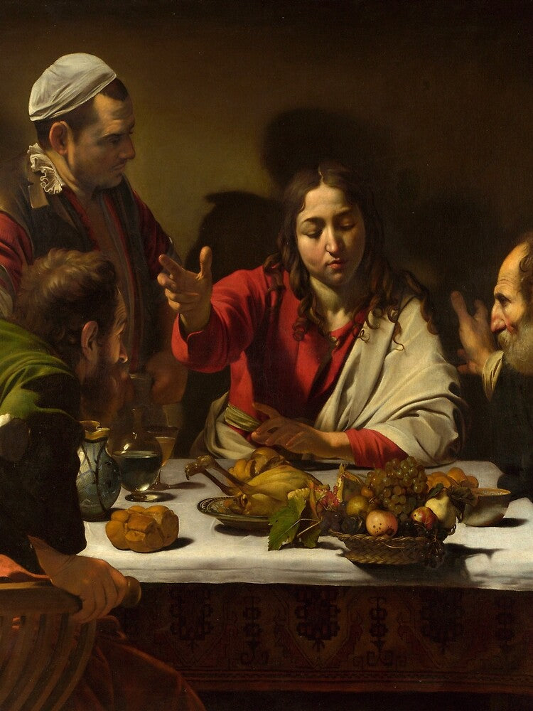 Caravaggio's Supper at Emmaus by mosfunky