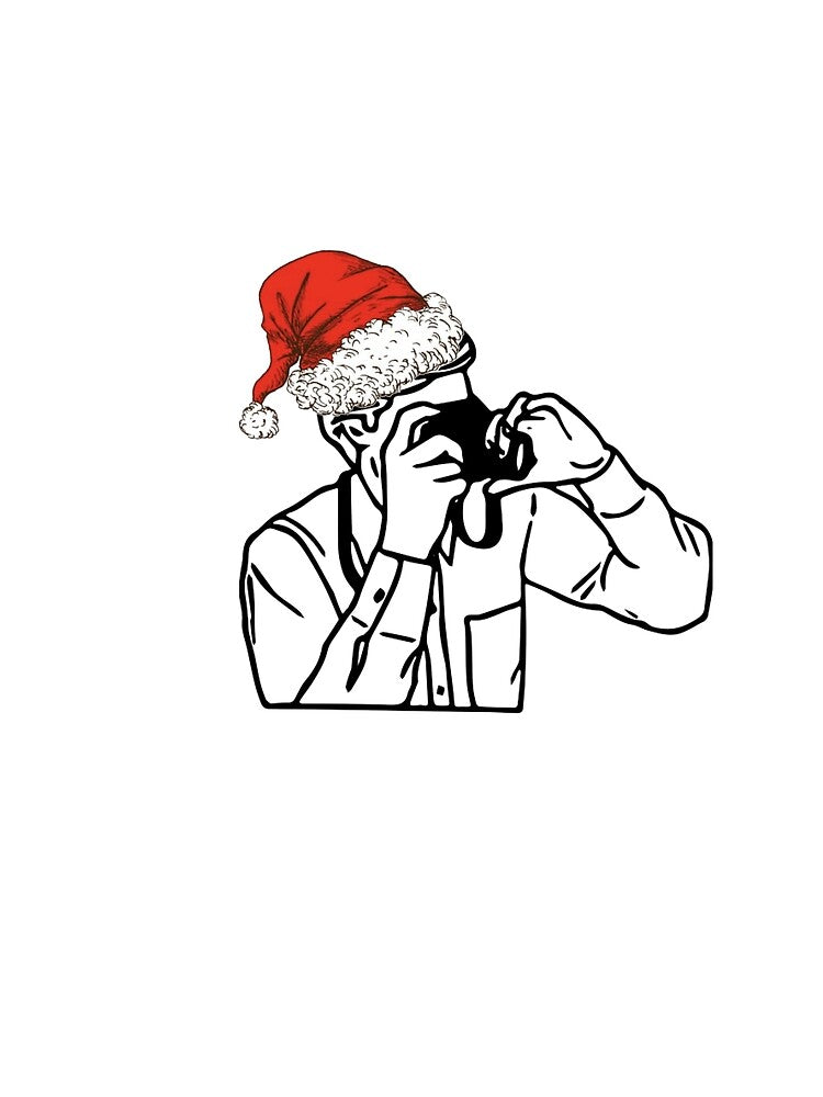 CHRISTMAS Photographer Line Drawing #2 by Film Camera Nerds
