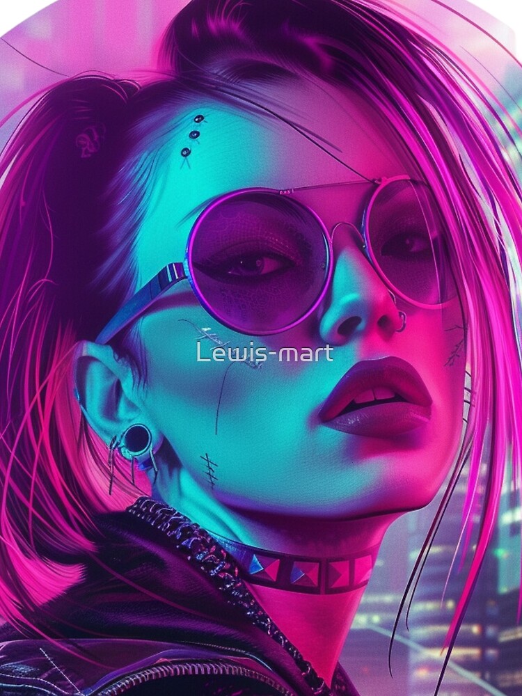 Cyberpunk style girl in the city by Lewis-mart