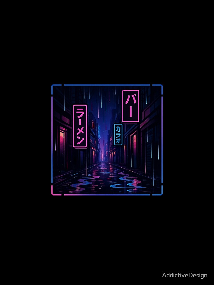 Neon Rain Alley – Cyberpunk Street Nightscape by AddictiveDesign
