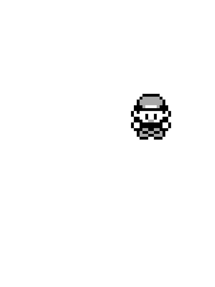 Red Standing (Gray version) - Gameboy Character - Retro pixel art by ItsRetro90s