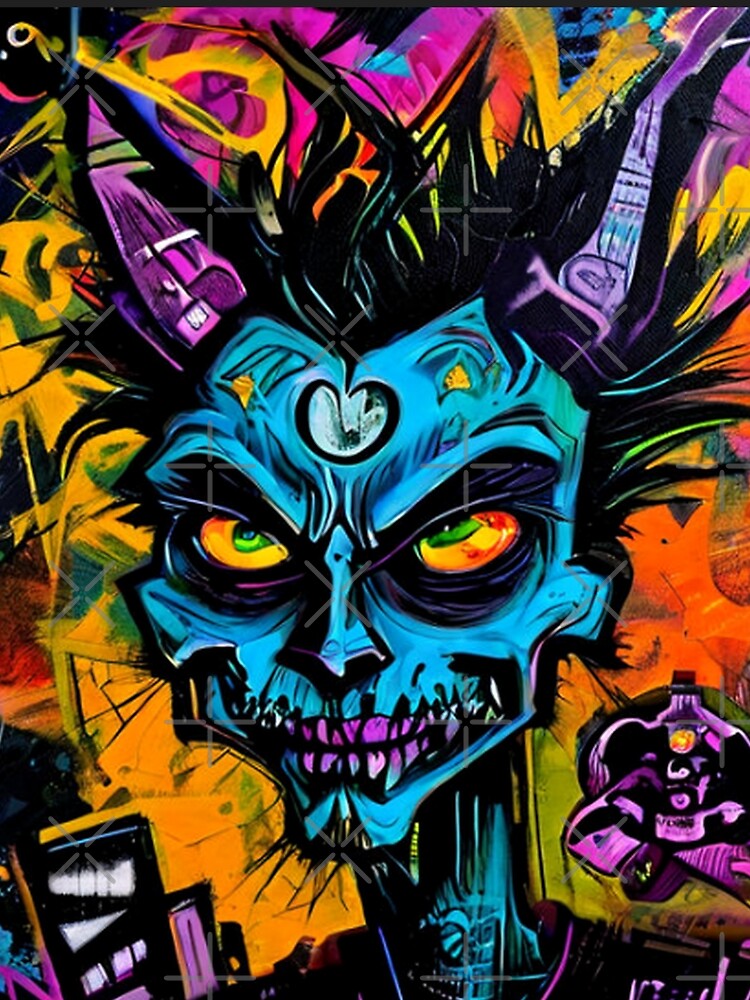 Abstract Vintage Goth Rocker Graffiti by TheDarkWardrobe