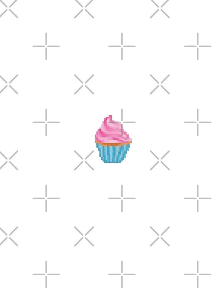 Pixel Pink Frosted Cupcake by 8BitTrip
