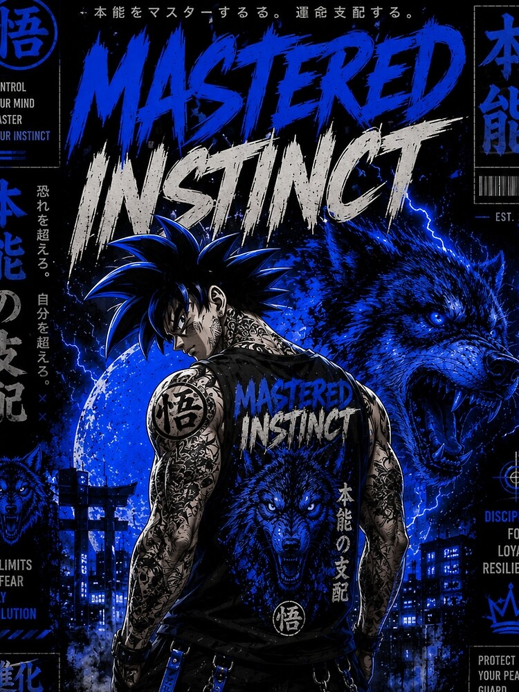 Mastered Instinct – Electric Blue Streetwear Graphic by UrbanSwagFlow
