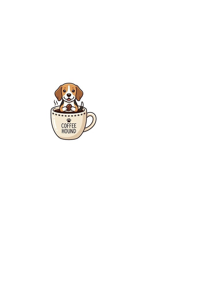 Funny Beagle Coffee Lover Dog Mom Caffeine Addict by PictoVibe