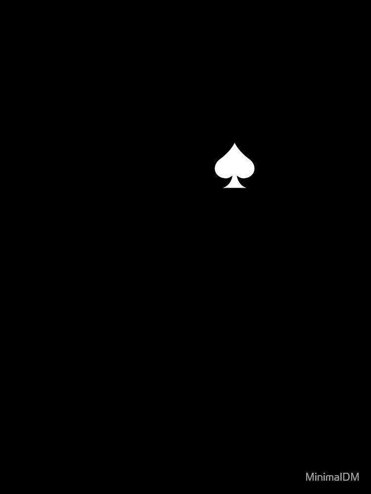 Minimal Spades Card White version (Only Front Print) by MinimalDM