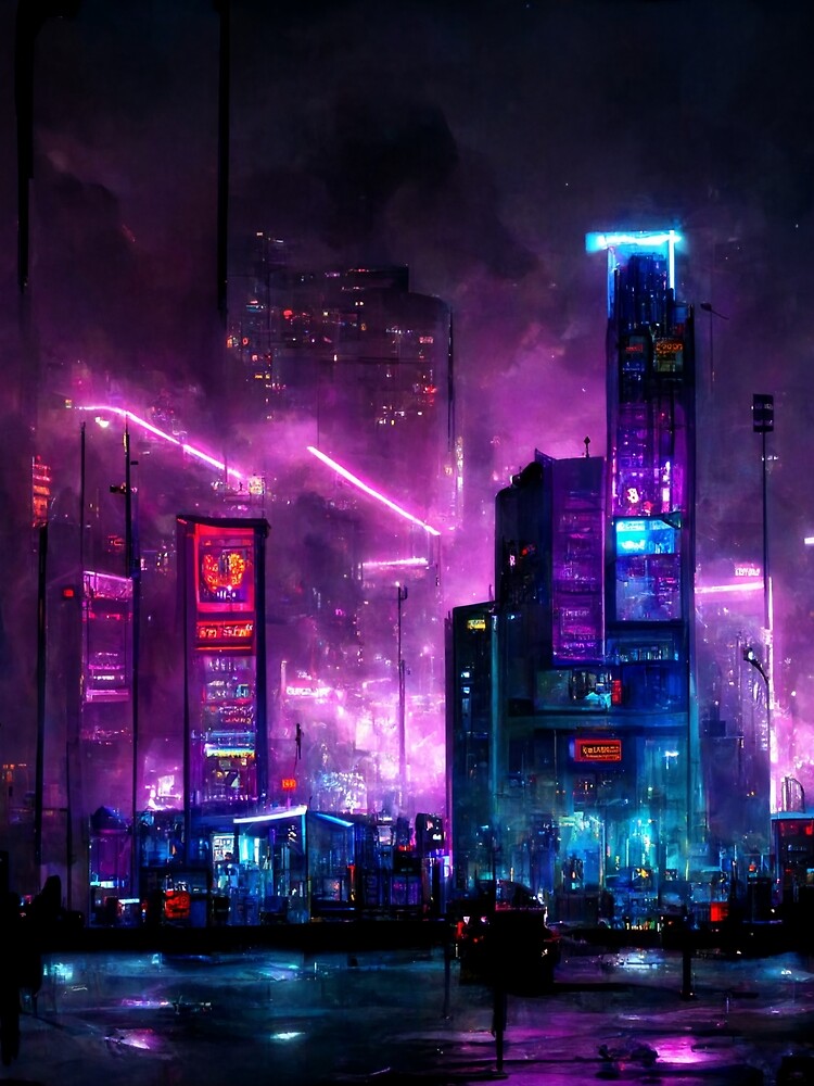 Cyberpunk City Street Life by Maskedpainter