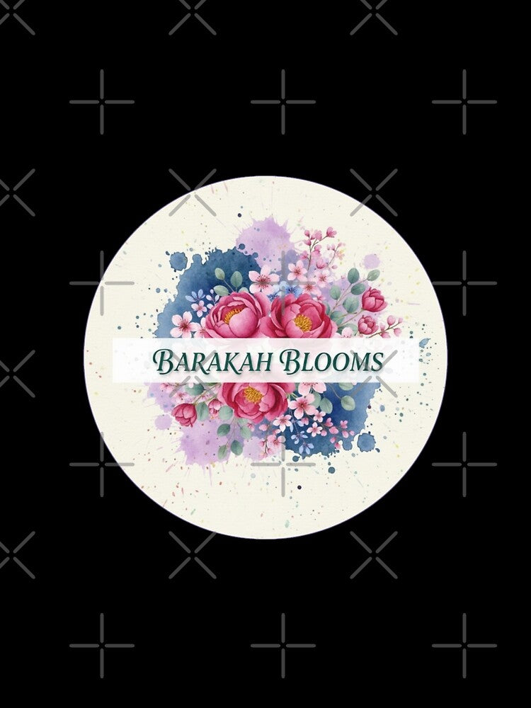 Barakah Blooms - Watercolor Floral Circle Design (V.3) by D-Islamic