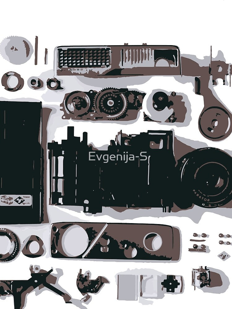 Camera disassembled into parts by Evgenija-S