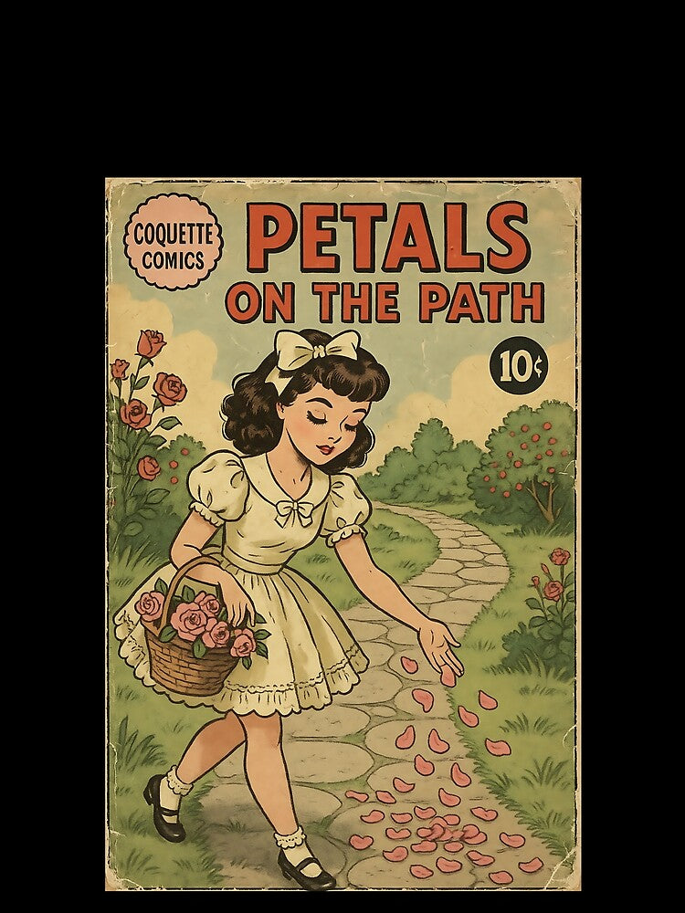 Delicate Coquette Aesthetic: Petals on the Path by bapupa