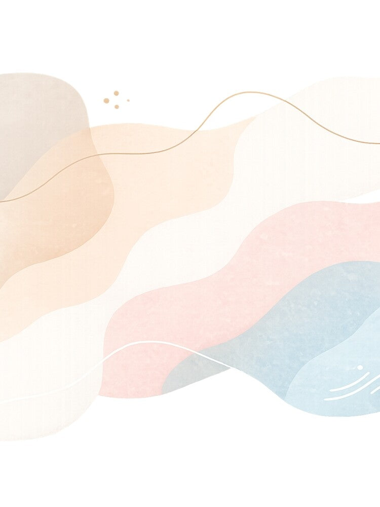 Soft Pastel Abstract Shapes Minimal Aesthetic Design by Andrei Cazan