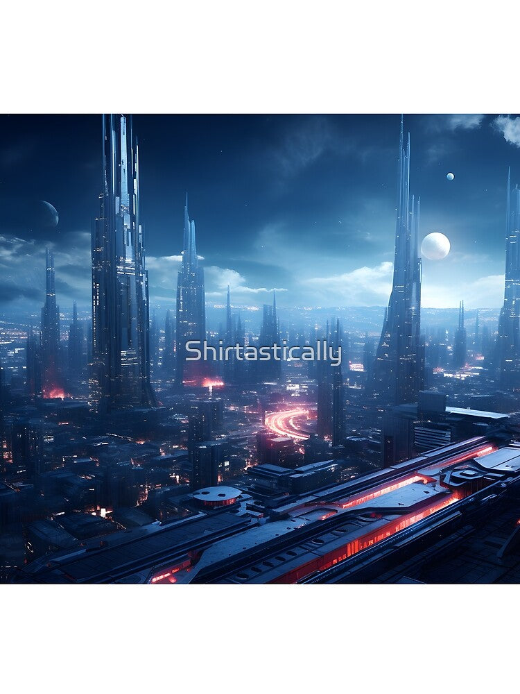 Cyberpunk City Illustration by Shirtastically