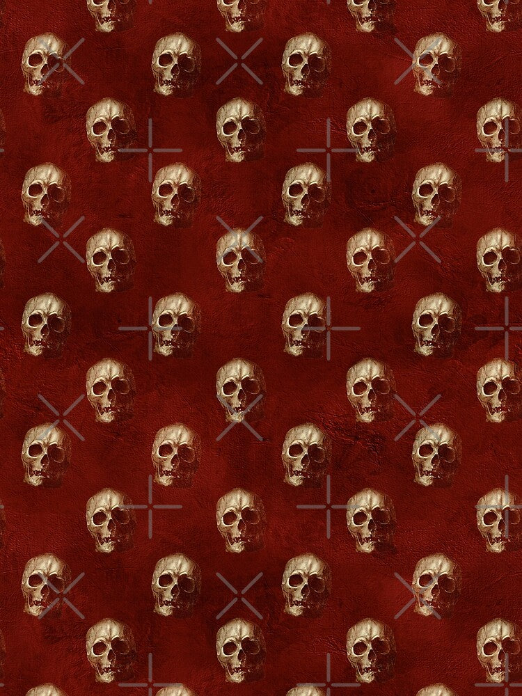 Halloween skull - red by CharlieCreates