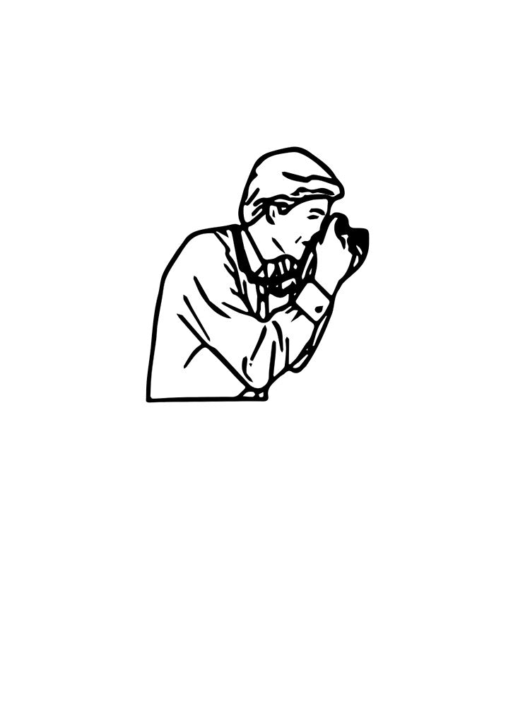 Photographer Line Drawing #4 by Film Camera Nerds
