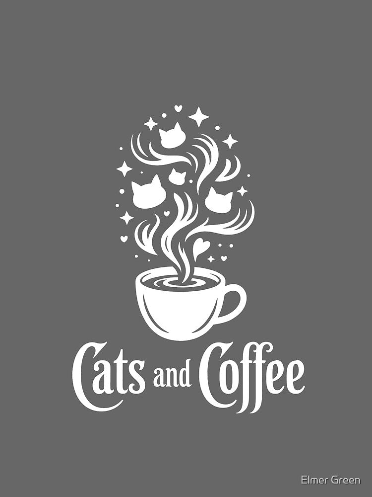 Cats and Coffee – Funny Cat Lover Coffee Design by Elmer Green