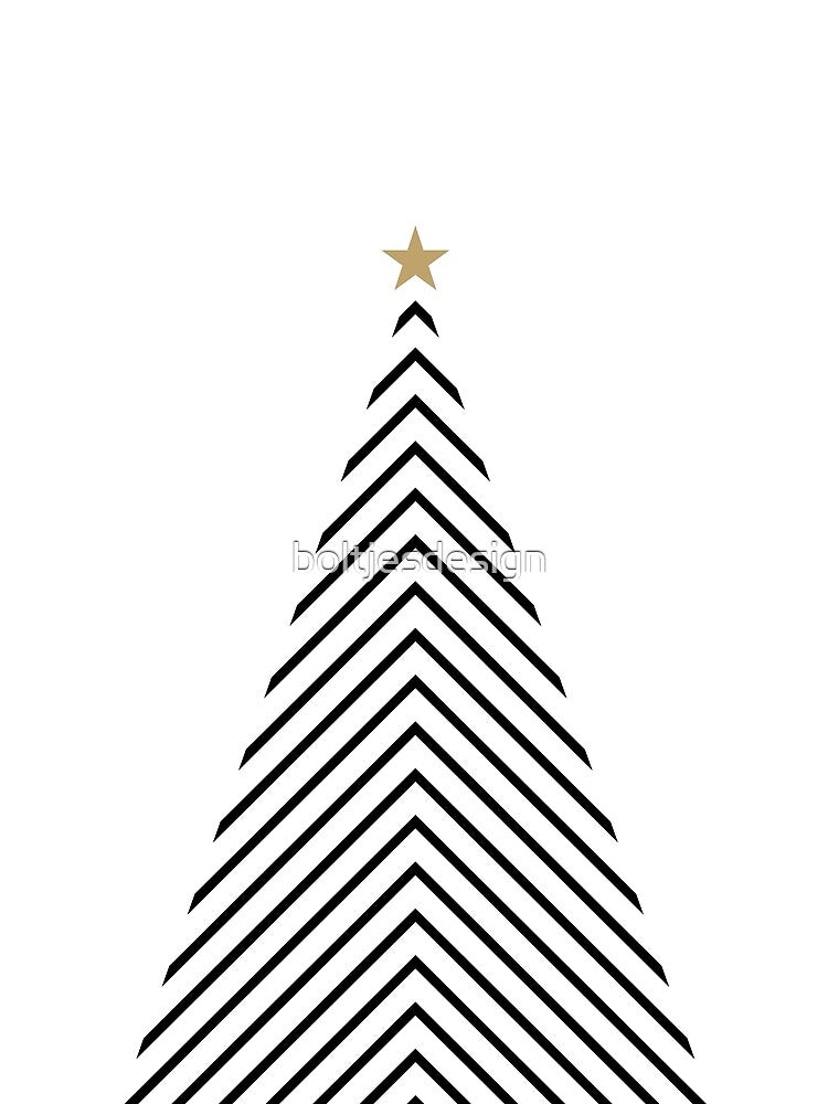 Minimal Christmas Tree - on White by boltjesdesign