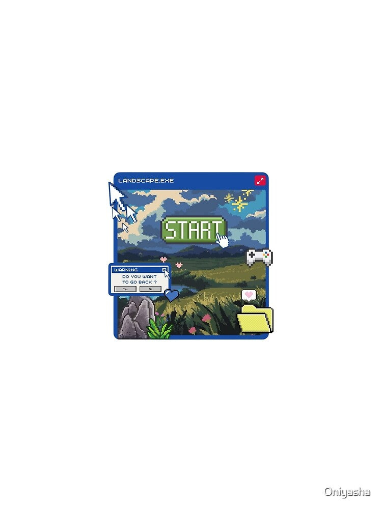 Pixel Game UI Retro Computer Desktop by Oniyasha