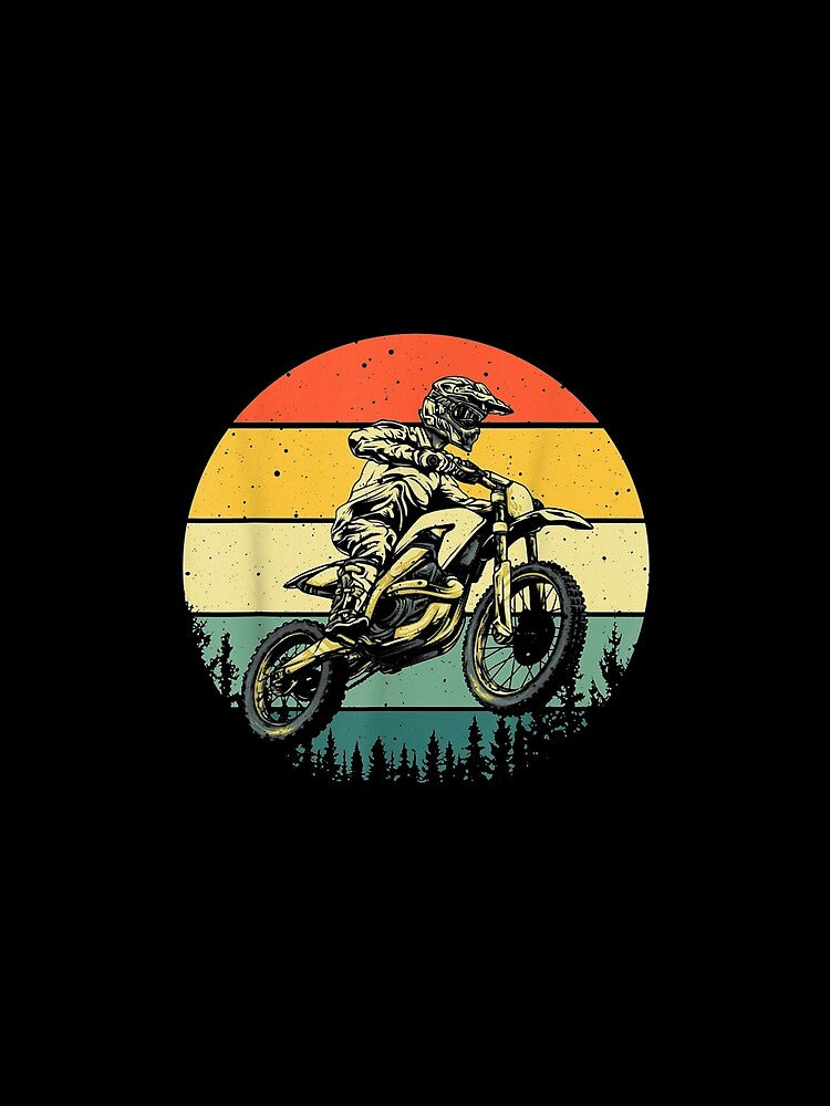 Cool Dirt Bike Art Men Women Motocross Vintage by Tuckerstyle
