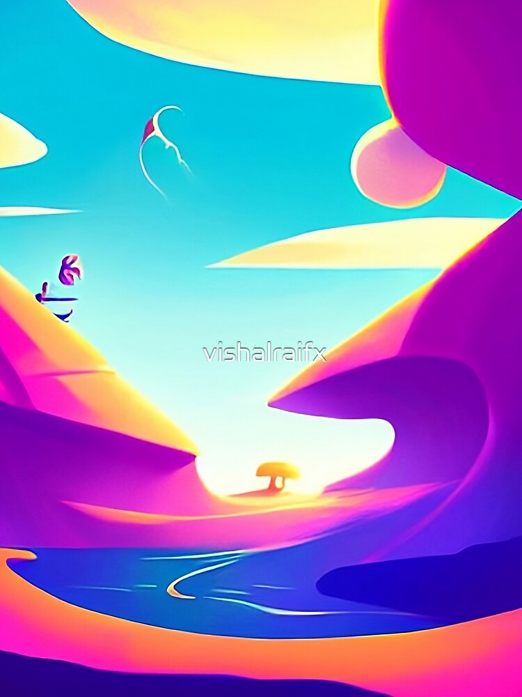 Colorful surreal landscapes scenery with vibrant colors 19 by vishalraifx