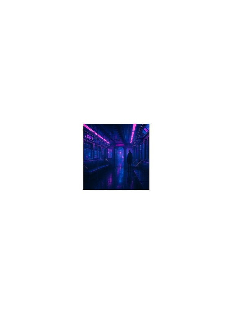 Neon Transit – Cyberpunk Subway Interior at Night by ZoviraDesigns