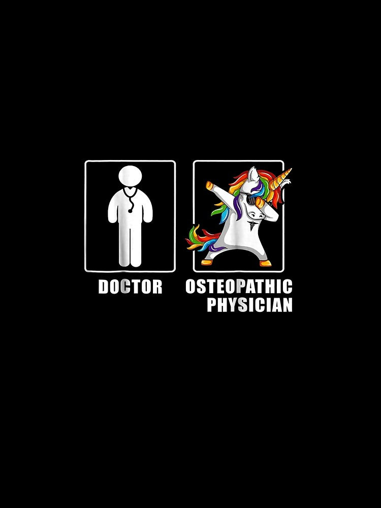 Cool Osteopathic Physician Men Unicorn Funny Shirt by ShayDuffin