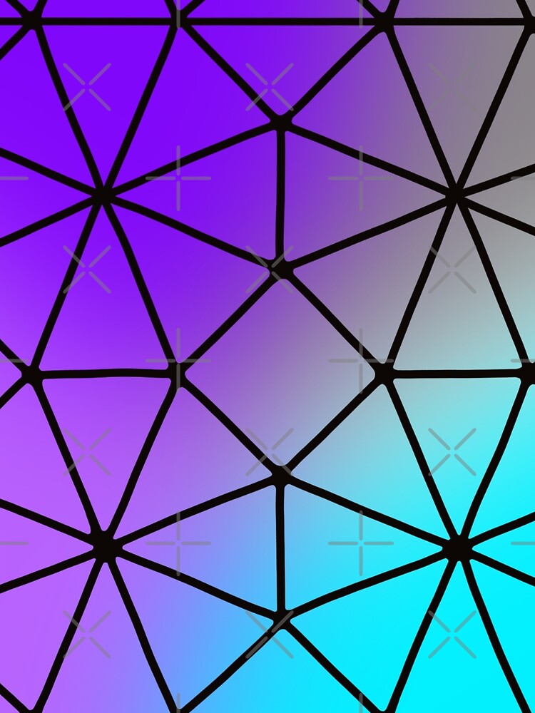 Holographic midnight purple gradient with geometric pattern by Tanuja  Sharma