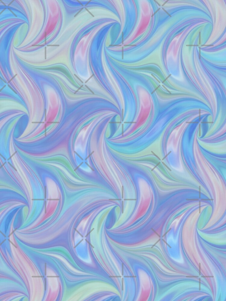 Pearlescent Mermaid Scales - Liquid Pastel Pattern by JillyJ05
